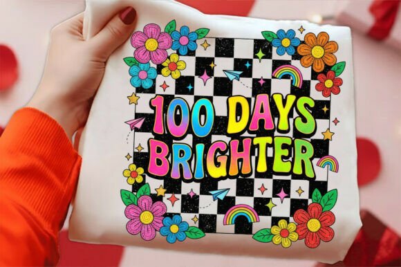 100 Days of School Bright PNG Graphic Review