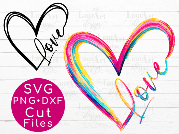 Brushstroke Valentine Heart LOVE Review