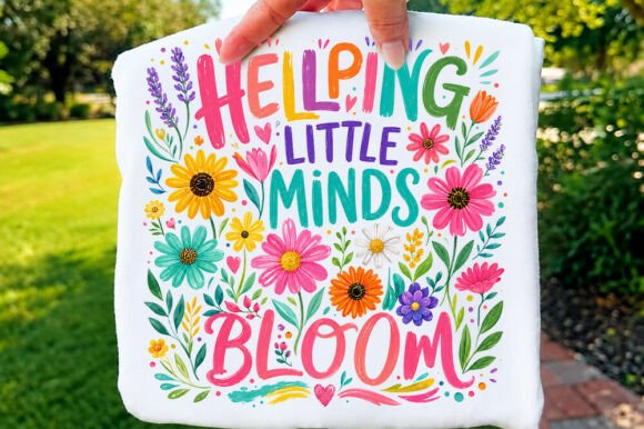 Cute Hello Littel Minds Bloom Shirt PNG