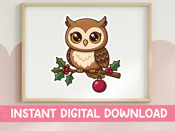 Cute Owl Holly Branch Christmas Review