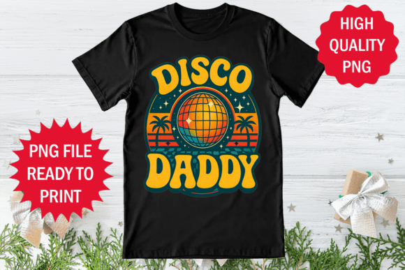 Disco Daddy Retro Design 70s Retro Png