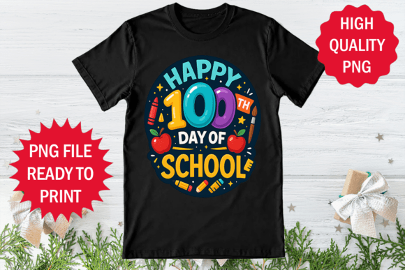 Happy 100 Days of School Design Shirt