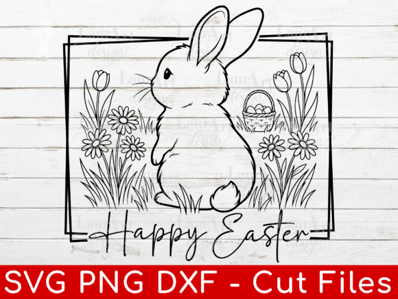 Happy Easter Bunny Line Art Review