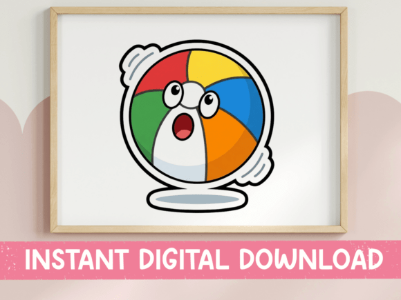 Kawaii Shocked Beach Ball Character Review