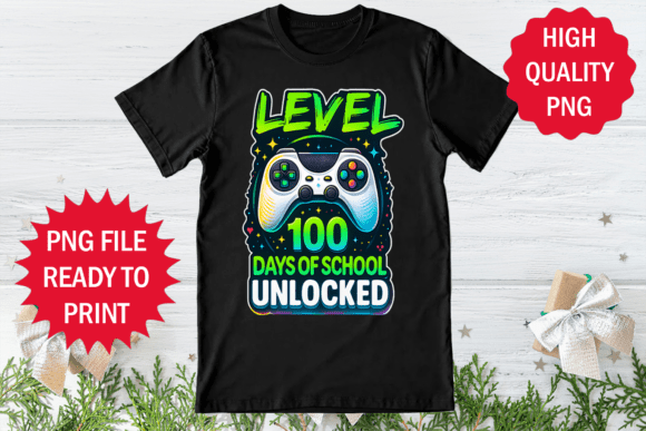 Level 100 Day of School Shirt Design Png Review