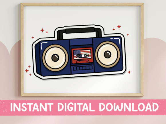 Retro Boombox American Flag Cassette Review