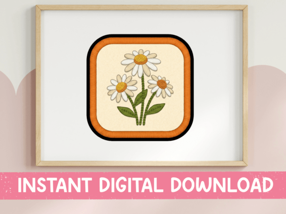 Retro Daisy Bouquet App Icon Design Review