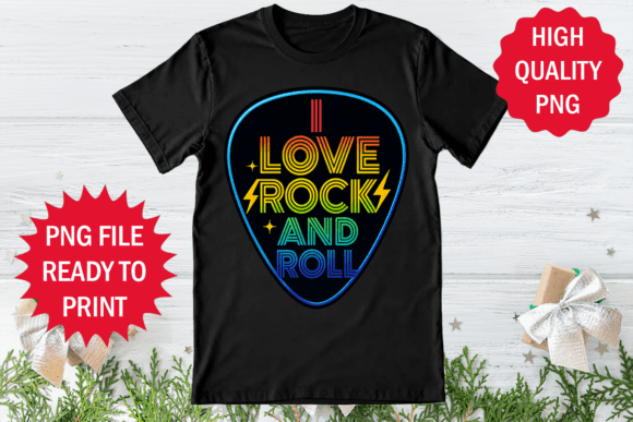 Rock Music Lover 70s Retro T-shirt Png