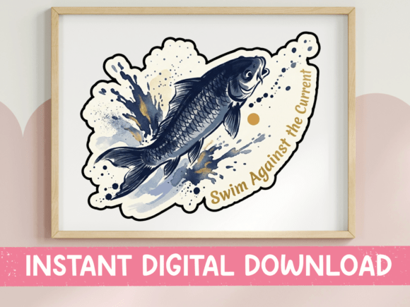Swim Against the Current Navy Koi: A Designer's Embroidery Review